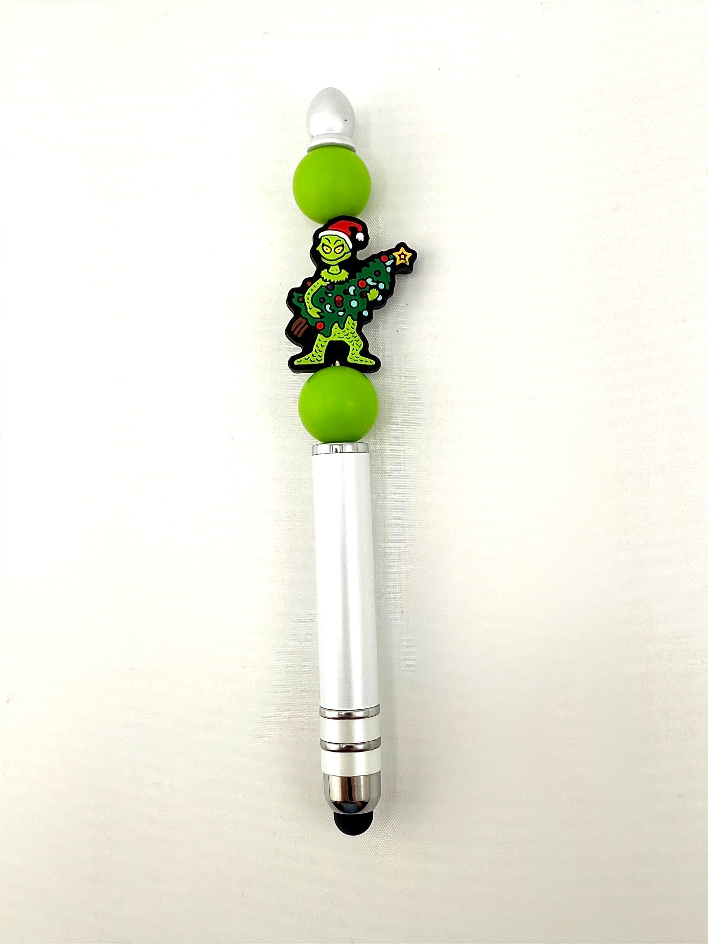 Grinch beaded stylus pen