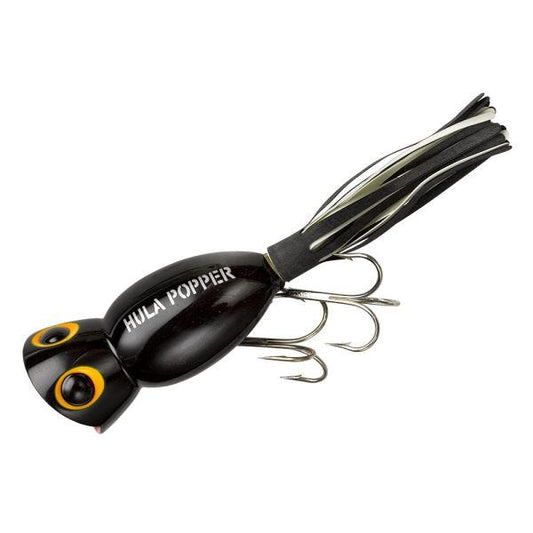 Arbogast Hula Popper Fishing Lure 1/4 Oz - Black
