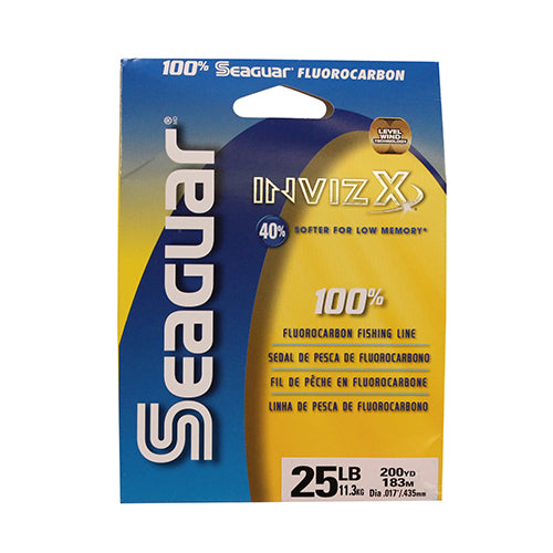 Seaguar Inviz X Fluorocarbon, Clear 25 Lbs/200 Yards
