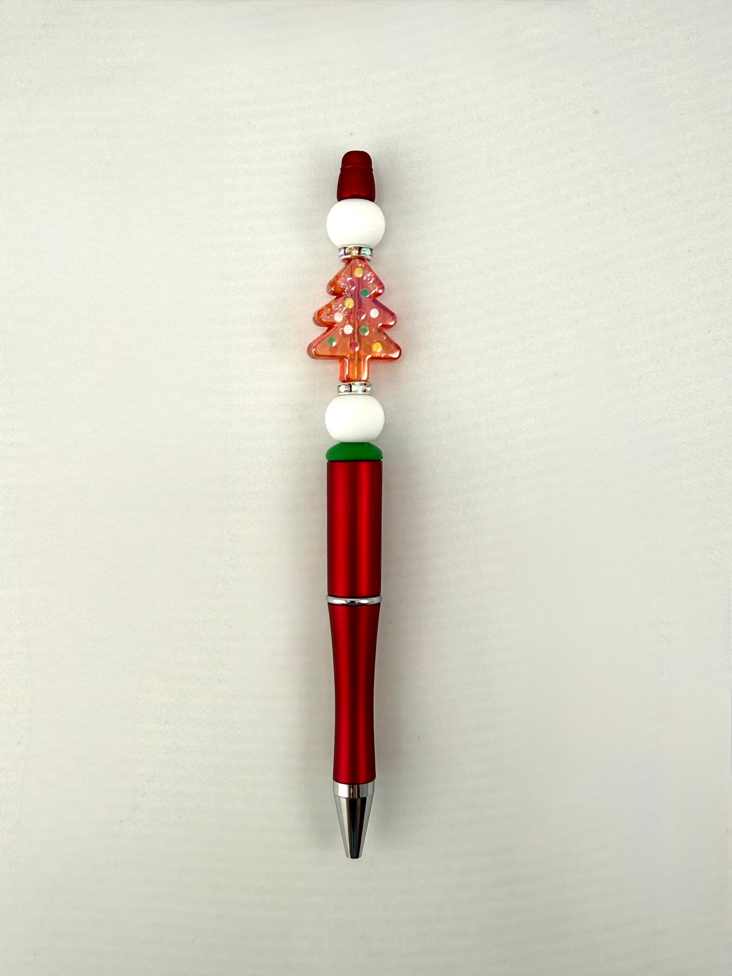 Christmas tree beaded pen