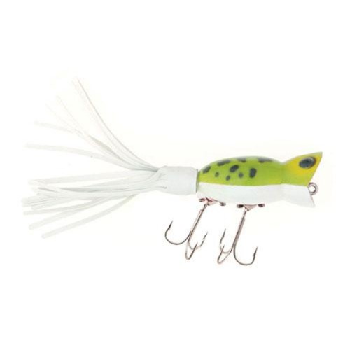 Arbogast Hula Popper 760-6, 3/8 oz, Frog & White Belly