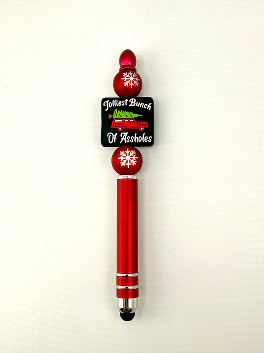 Christmas vacation beaded pen