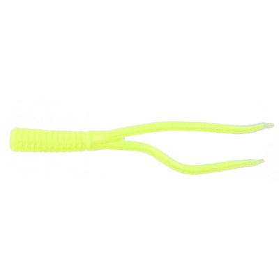 A-Zoom Zoom Split Tail Trailer 4" - Chartreuse Pearl