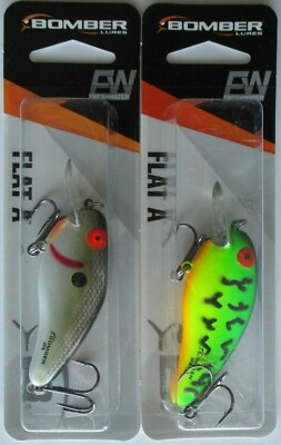 Bomber Deep Flat A Fishing Lure 2 1/2", 3/8 Oz Fire Tiger
