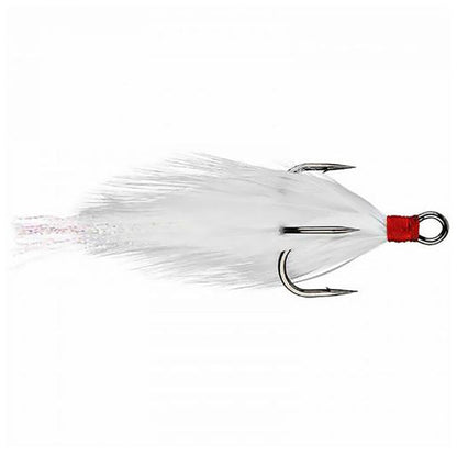 Gamakatsu Feather Treble Hook Size 4 - Red / White